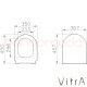 Vitra 131-083-009 Integra Slim тонка кришка до унітазу, чорна 450х350х50 (1 сорт)