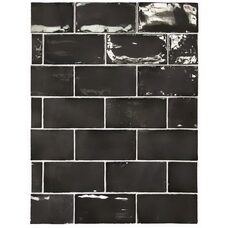 Плитка 7,5*15 Manacor Black 26906