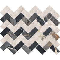Мозаїка 25*30 Calacata Black Luxor Mix Black Liso