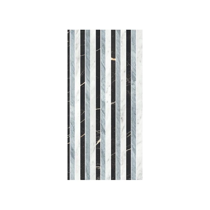 Плитка 60*120 Majestic Decori Noblesse Bianco/Blu/Nero Rett 9 Mm