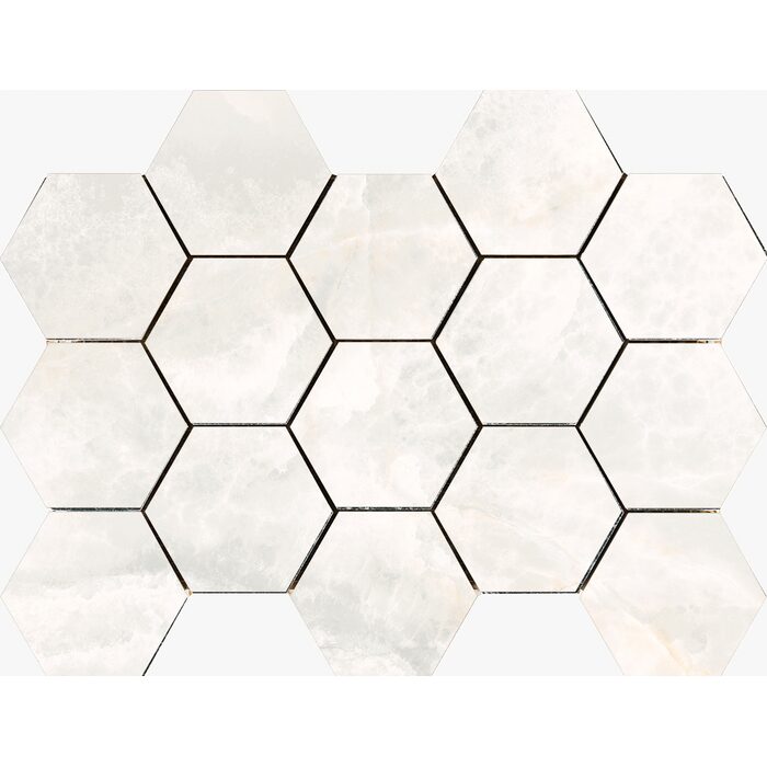 Декор 32,5*22,5 Cr Lux Noor White Hexagonos