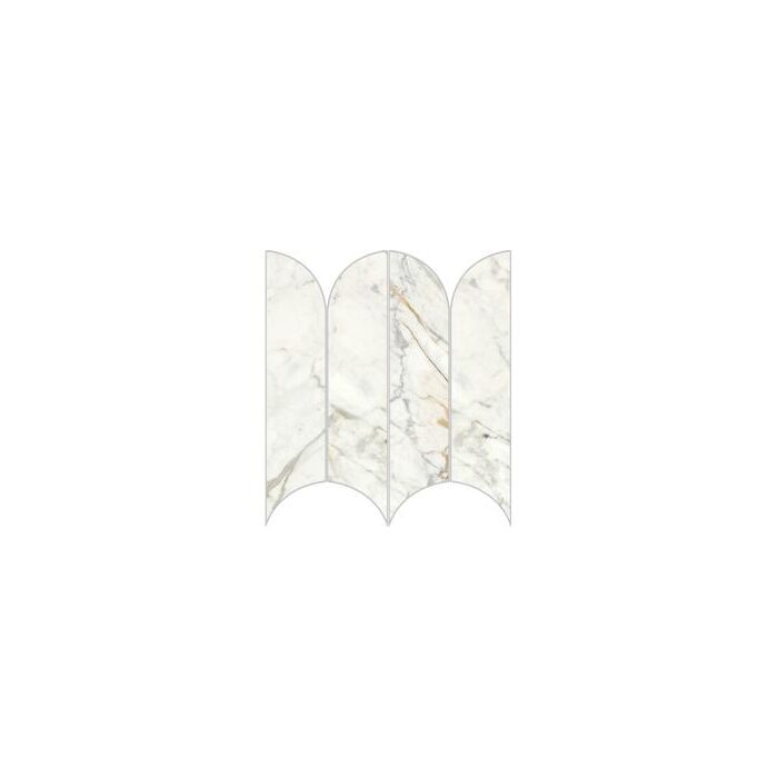 Мозаїка 28*31 Incanto Calacatta Michelangelo Glossy Mosaico Ventaglio R9Ca