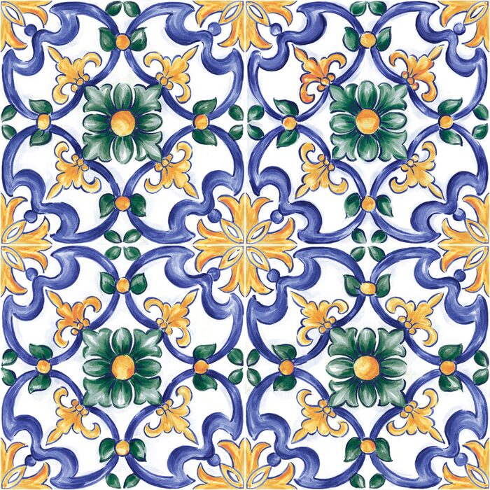 Плитка 20*20 Amuri Decoro Maiolica Tappeto 3 Glossy Rc8J