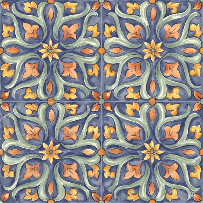 Плитка 20*20 Amuri Decoro Maiolica Tappeto 4 Glossy Rc8K