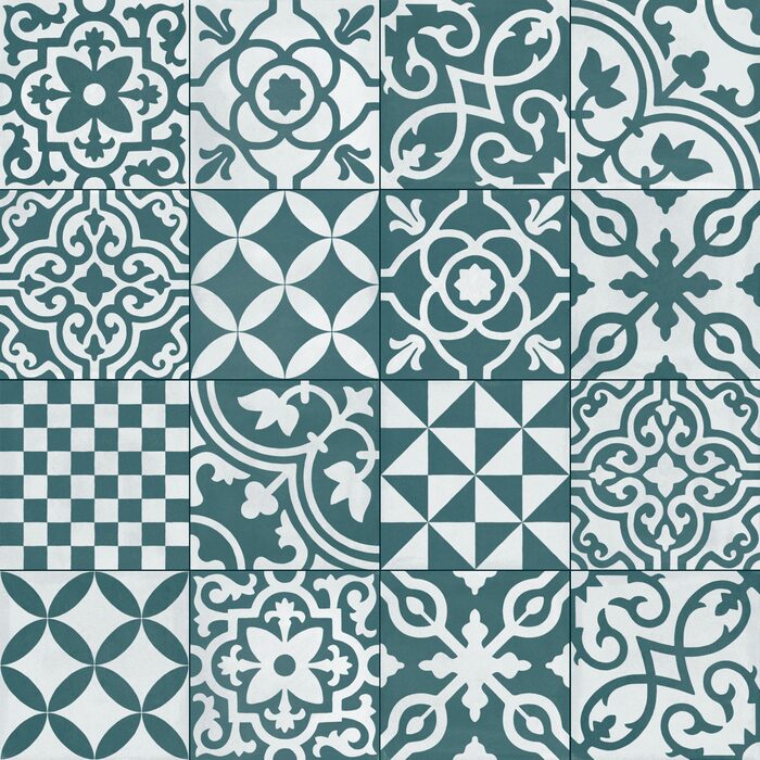 Плитка 20*20 Contrasti Decoro Mix Ottanio R7H4