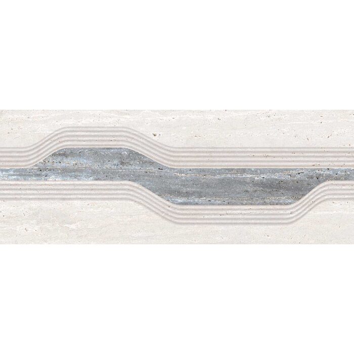 Плитка 44,63*119,3 Travertino Blue Decor 7 Mm