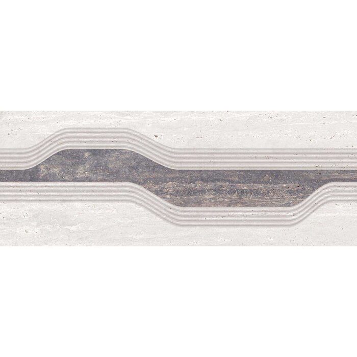 Плитка 44,63*119,3 Travertino Titanium Decor 7 Mm