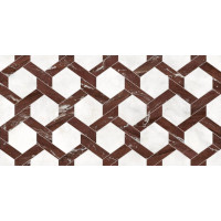 Плитка 49,75*99,55 Marble Cardinale Rosso Decor 10 Mm