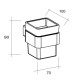 FLOW steel Стакан для зубних щіток, хром, 90х70х100 (1 сорт)