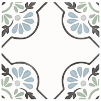 Плитка 12,3*12,3 Tanger Blue Petals