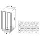 ASDP 3-150 h=1880 (Pearl) White Душові двері