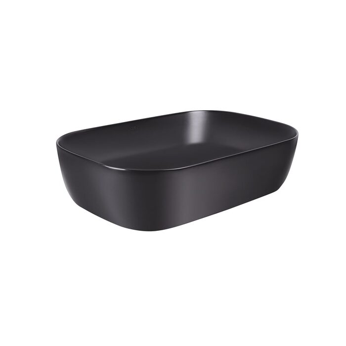 Раковина-чаша Qtap Robin 610х400х145 Matt black з донним клапаном QT132143PMBMB