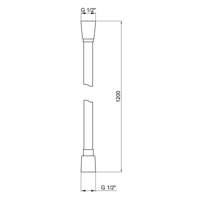 Акційний набір 2+1: Шланг для ручного душу 1200 мм Qtap Hadice QT054BL43073 Black Matt