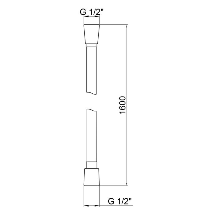Акційний набір 2+1: Шланг для ручного душу 1600 мм Qtap Hadice QT054BL43074 Black Matt