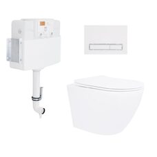 Готове рішення Qtap для ванної кімнати: Унітаз напольний Robin Ultra Quiet QT13223381AW + інсталяція QT0122490S+ клавіша QT0111M08V1384W