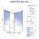 душова кабіна Rea Marten 80x100 безпечне скло, прозоре (REA-K4000)