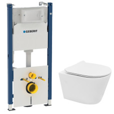 унітаз Rea Tomas + сидіння slim soft-close + інсталяція Geberit Duofix (REA-C1257+458.126.00.1)