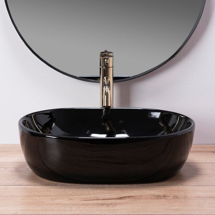 умивальник Rea Amelia 34,5x48 black (REA-U7411)