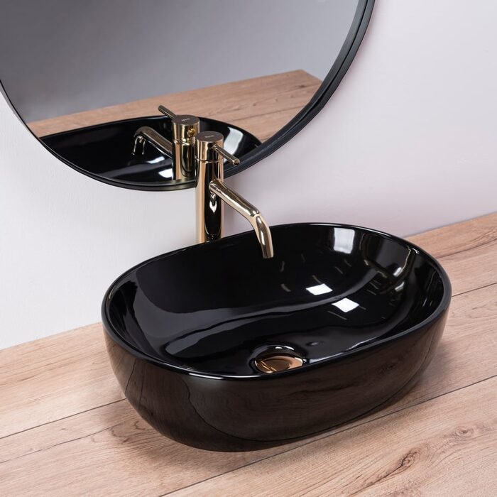 умивальник Rea Amelia 34,5x48 black (REA-U7411)
