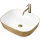 умивальник Rea Floria 51x41 gold/white (REA-U0027)