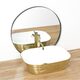 умивальник Rea Floria 51x41 gold/white (REA-U0027)