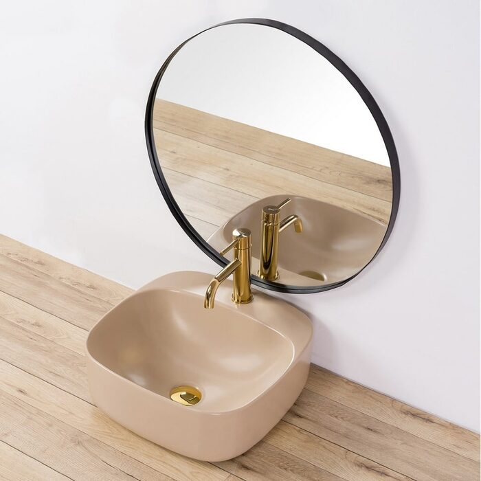 умивальник Rea Luiza 42,5x42,5 beige matt (REA-U9607)