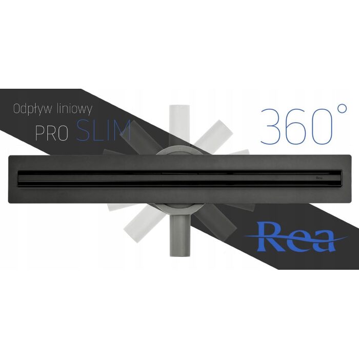 трап Rea Neo Slim Pro 600 мм, чорний (REA-G8900)