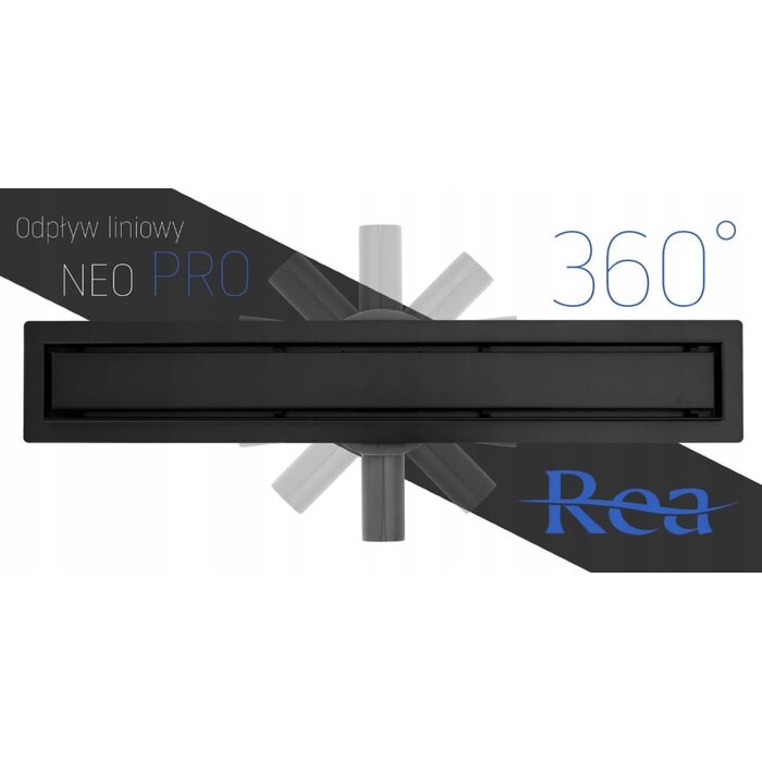 трап Rea Neo & Pure Pro 800 мм, чорний (REA-G8907)