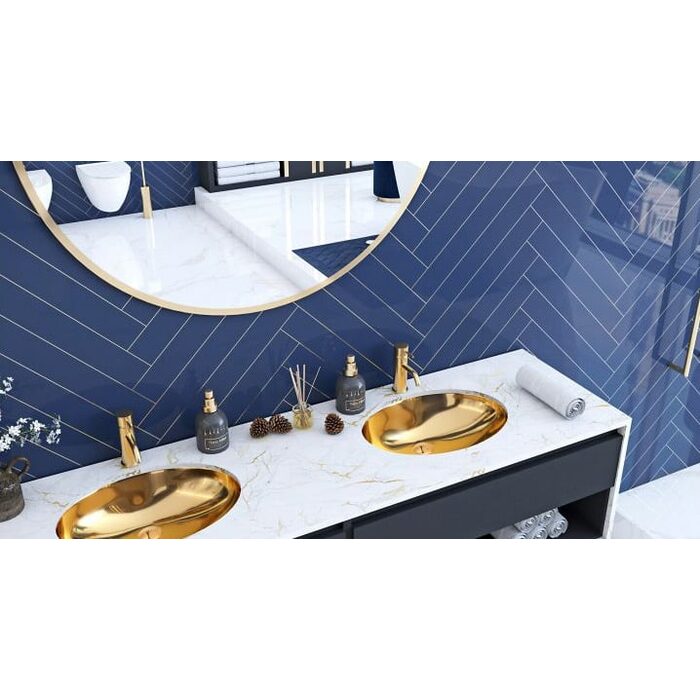 умивальник Rea Nel 39x47 gold (Rea-u6331)