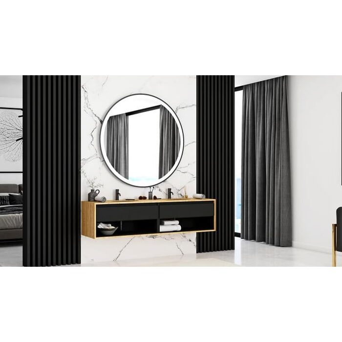 умивальник Rea Nel 39x47 black (Rea-u1023)