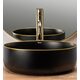 умивальник Rea Sami 36x36 black matt/gold (REA-U0595)