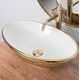 умивальник Rea Pamela 33x53 gold/white (Rea-u6345)