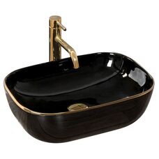 умивальник Rea Belinda 33x46,5 black/gold (Rea-u8796)