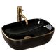 умивальник Rea Belinda 33x46,5 black/gold (Rea-u8796)