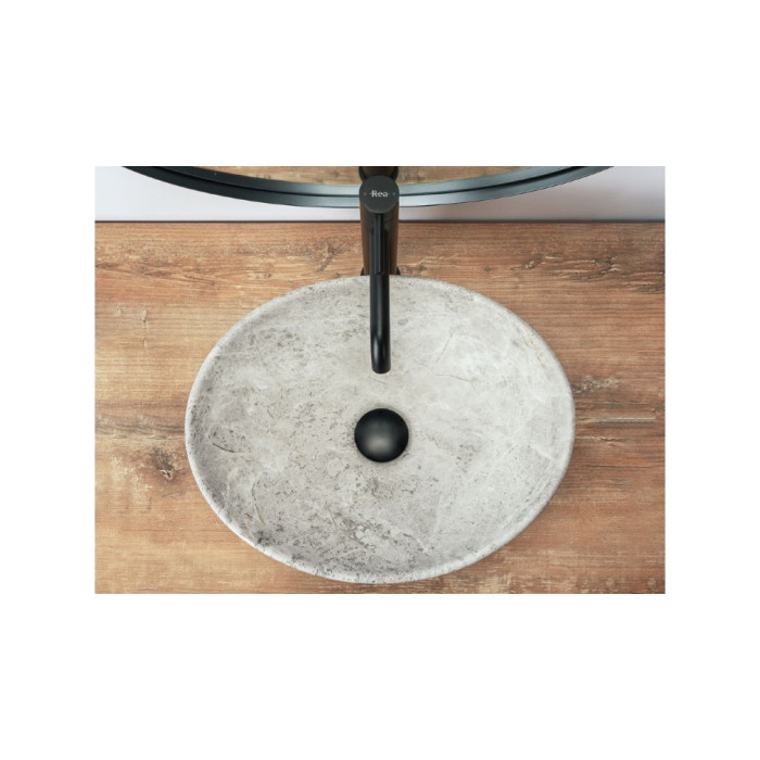 умивальник Rea Sofia Light Stone 34,5x41 grey (REA-U0165)