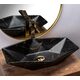 умивальник Rea Vegas 37x57 black marble (REA-U0994)