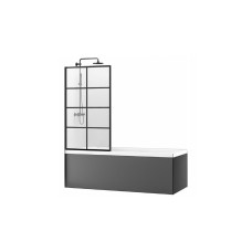 штора для ванни Rea Lagos-Fix 1 80x140 black скло прозоре (REA-K4561)