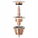 донний клапан Rea Rose Gold click-clack, без переливу (REA-A533A)