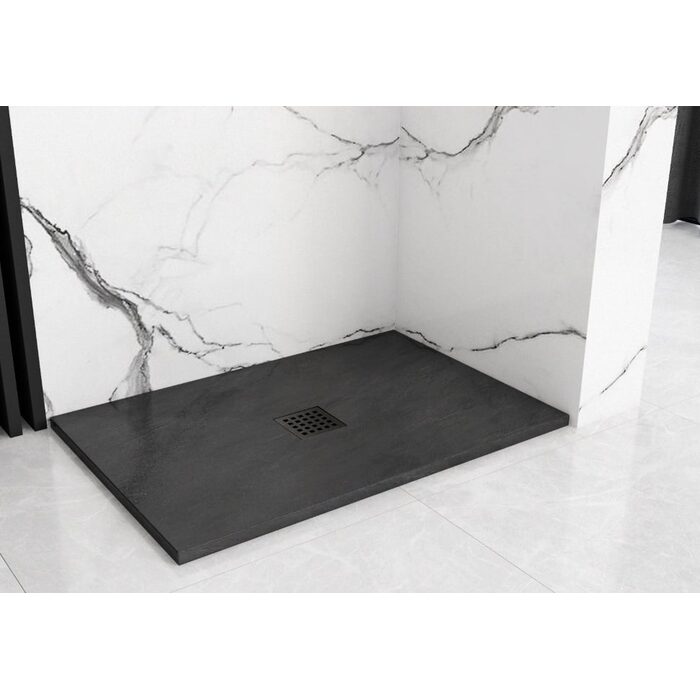 піддон Rea Rock 80x100 прямокутний, чорний (REA-K4578)