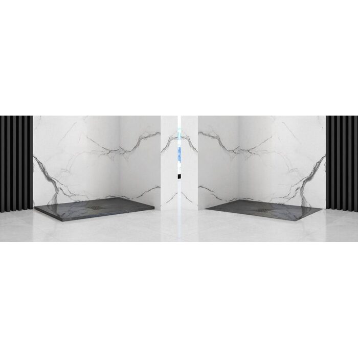 піддон Rea Grey Rock 80x100 прямокутний grey (REA-K4582)