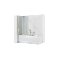 штора для ванни Rea Elegant 70x140 gold скло прозоре (REA-W5600)