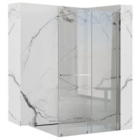 душова перегородка Rea Cortis 120x199,5 black безпечне скло прозоре (REA-K8880)