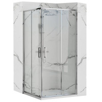 душова кабіна Rea Punto 90x90 chrom безпечне скло, прозоре (REA-K0867)