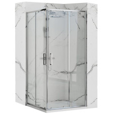 душова кабіна Rea Punto 90x90 chrom безпечне скло, прозоре (REA-K0867)