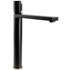 змішувач для умивальника Rea ICON високий, black gold mat (REA-B5681)