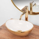умивальник Rea Sofia 27x34 mini gold /white shiny (REA-U6334)