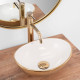 умивальник Rea Sofia 27x34 mini gold /white shiny (REA-U6334)