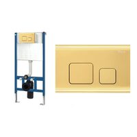 інсталяційна система Rea для унітазу + кнопка F light gold (REA-E9851)