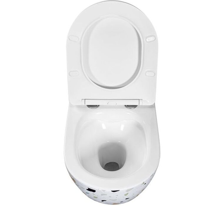 унітаз Rea Carlos 49,5x37 rimless white + сидіння slim дюропласт (REA-C8005)