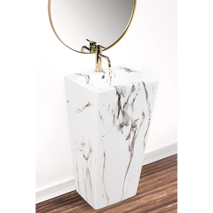 умивальник Rea Daria 38x44 marble (REA-U6678)